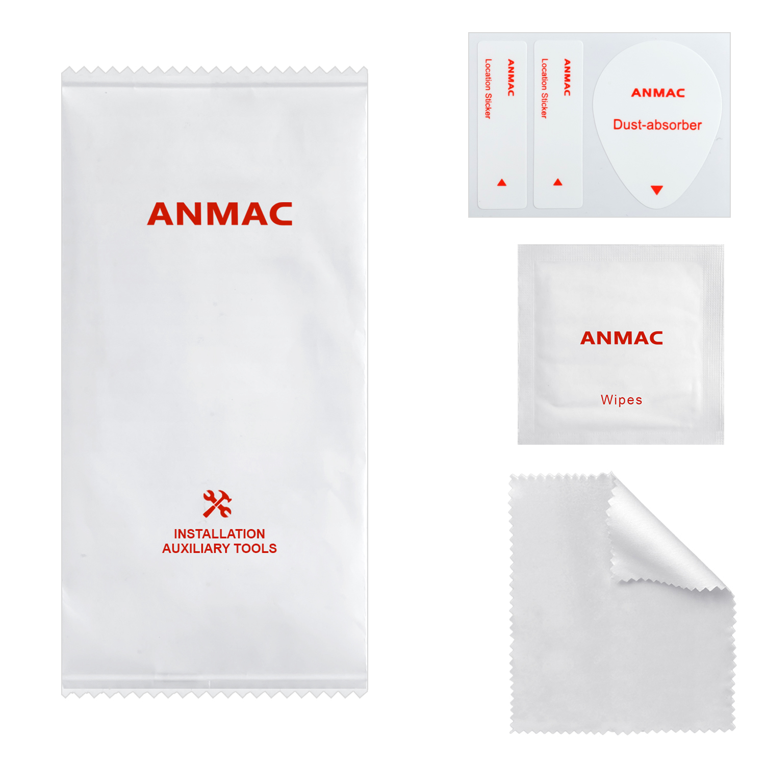 Набор ANMAC для поклейки стекла 3 в 1 Арт.1137173 (упаковка 100 штук) (5000 шт./кор)