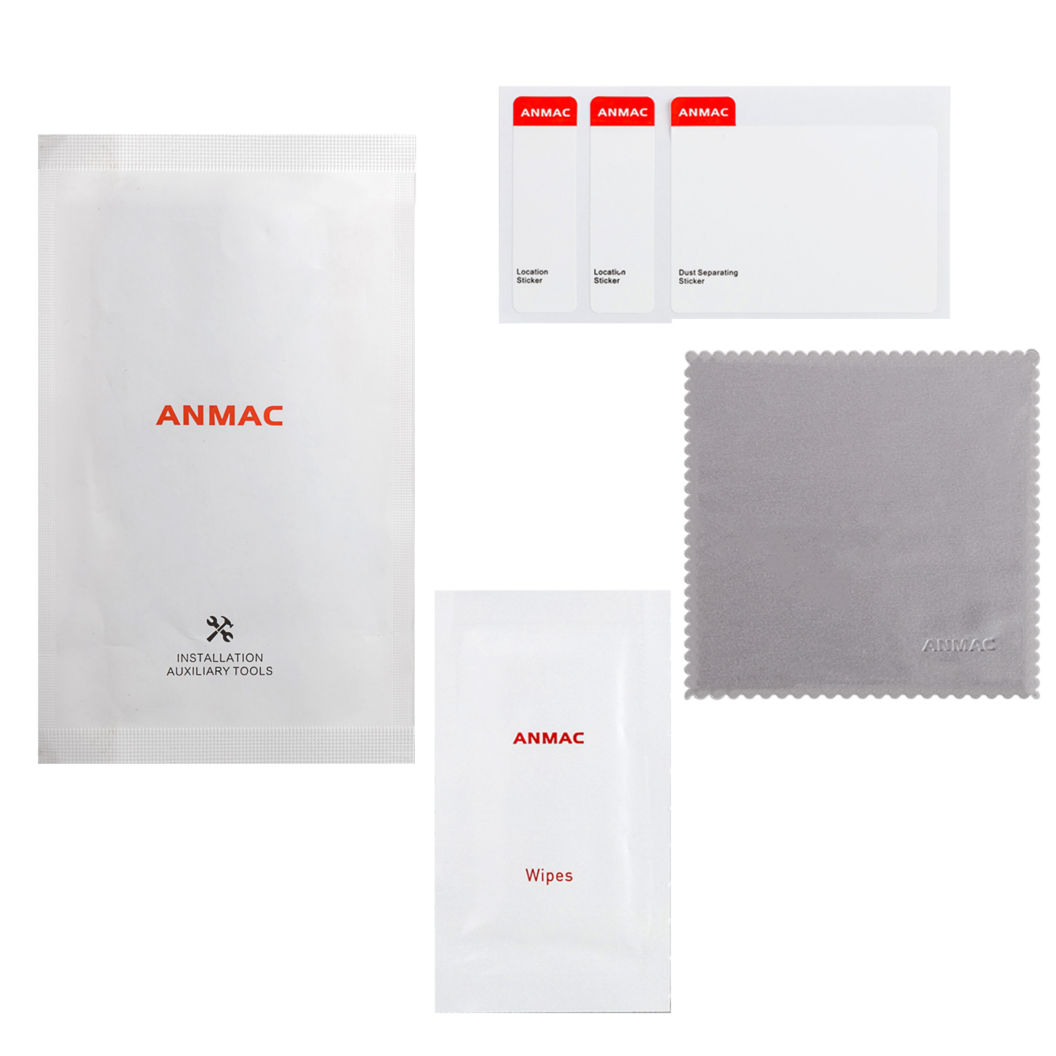 Набор ANMAC для поклейки стекла 3 в 1 Арт.1137210 (упаковка 100 штук) (2200 шт./кор)