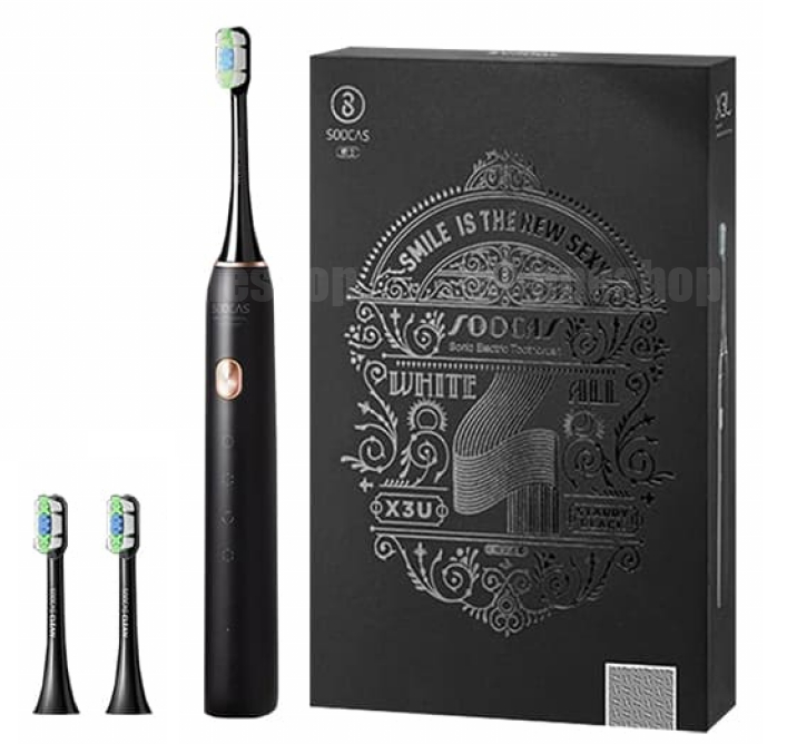 Электрическая зубная щетка Xiaomi Soocas X3U black  (в подарочной упаковке 2 насадки (20шт/кор)