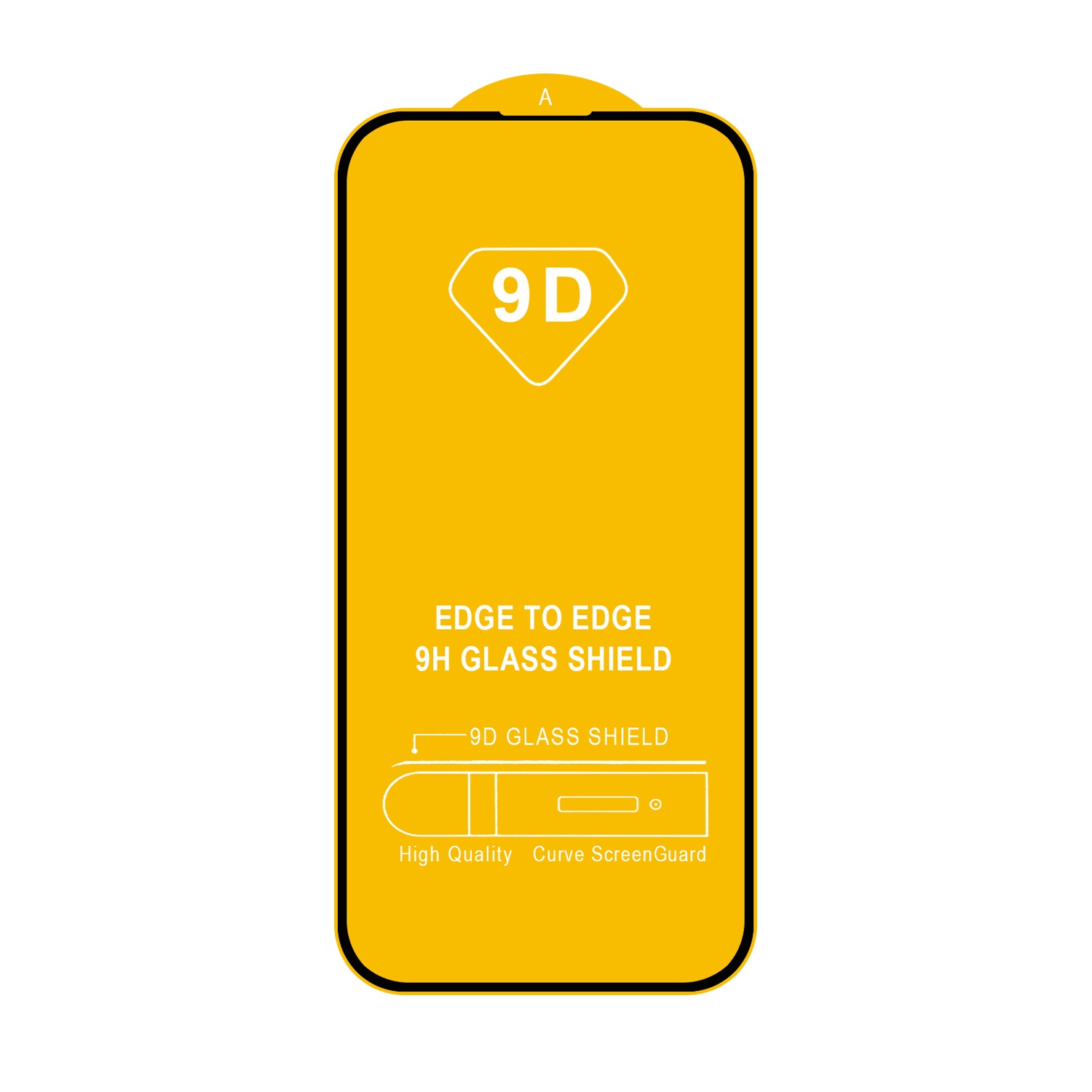 Защитное стекло iPh 14 Pro с рамкой 9H Full Glue без упаковки