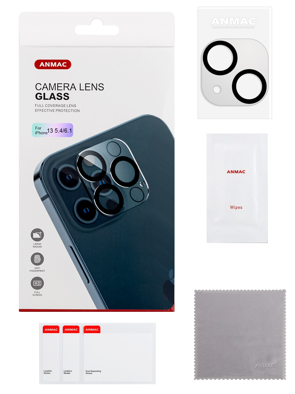 Защитное стекло для камеры iPh 13 Mini (5.4) /iPh 13 (6.1) ANMAC  Арт.1137270 