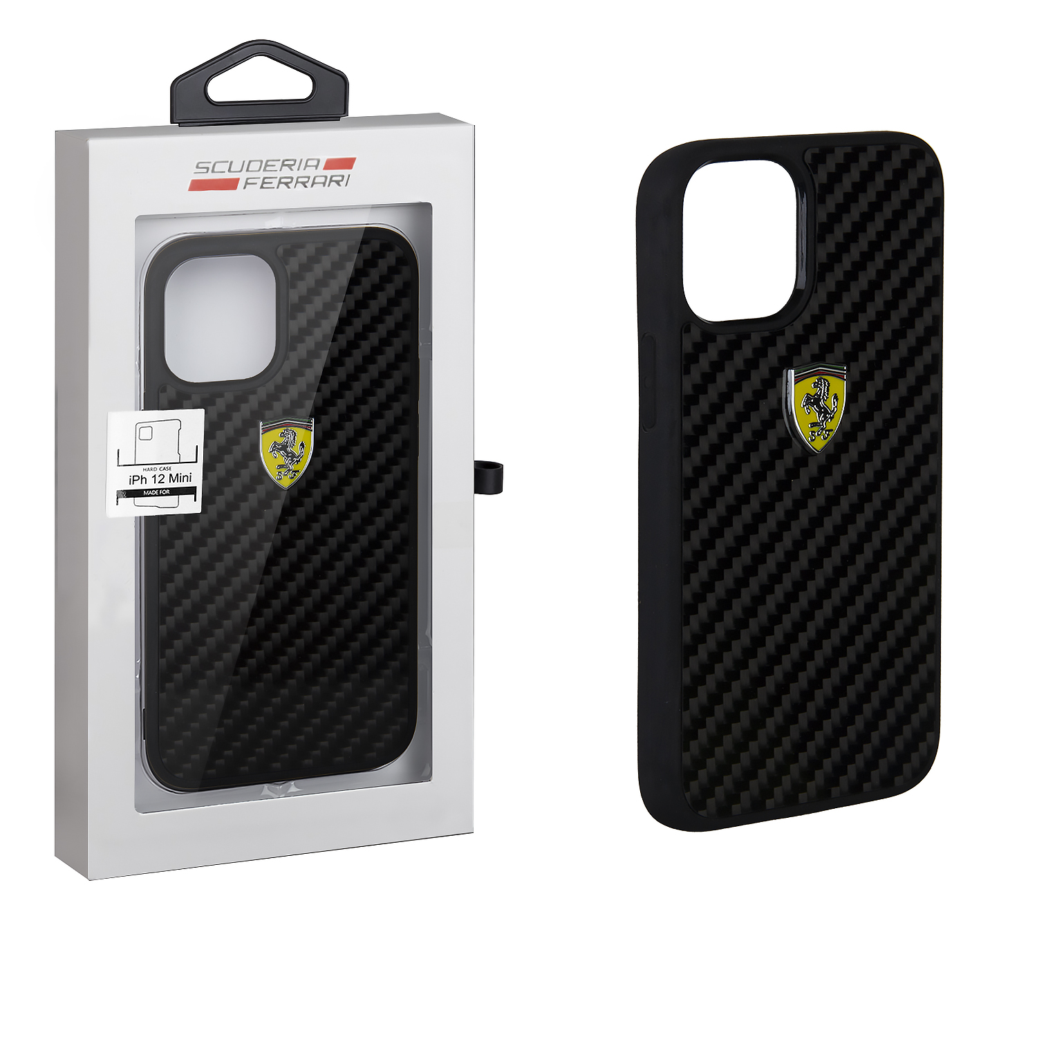 Купить чехол iphone 12 mini (5.4) ferrari carbon в СПб