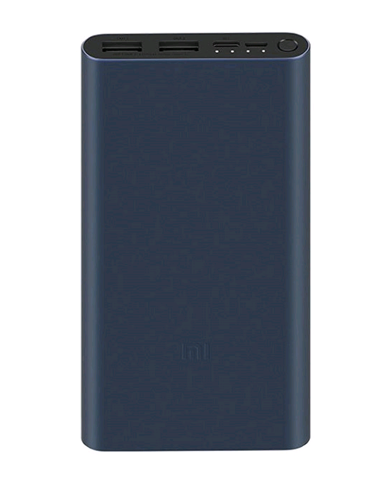 Внешний аккумулятор Xiaomi Mi 3 10000mAh Type-C + 2USB PLM13ZM Fast Charge 18W черный