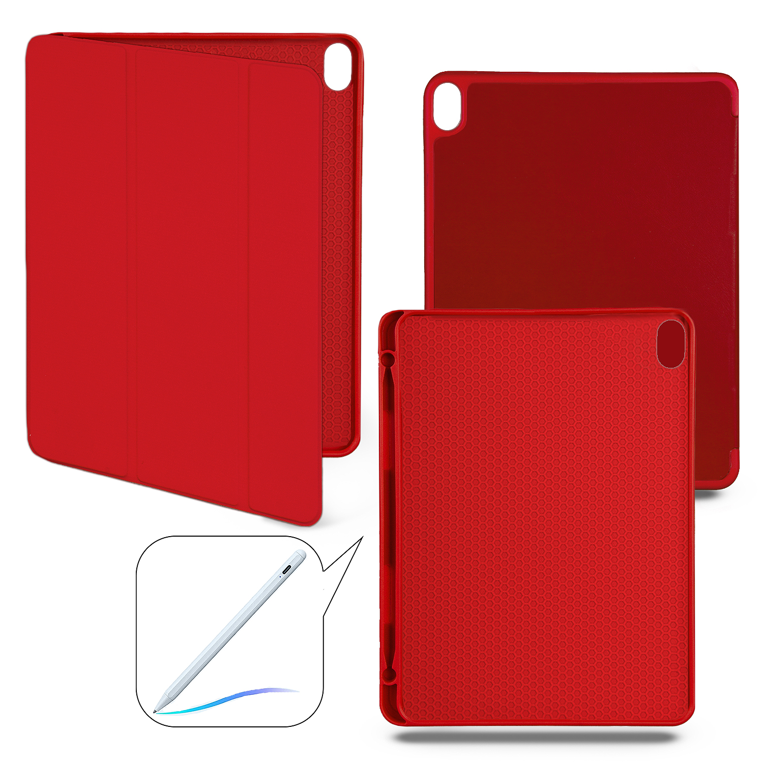 Чехол-книжка iPd 10 (2022) 10.9 Smart case (Pencil) Red №3