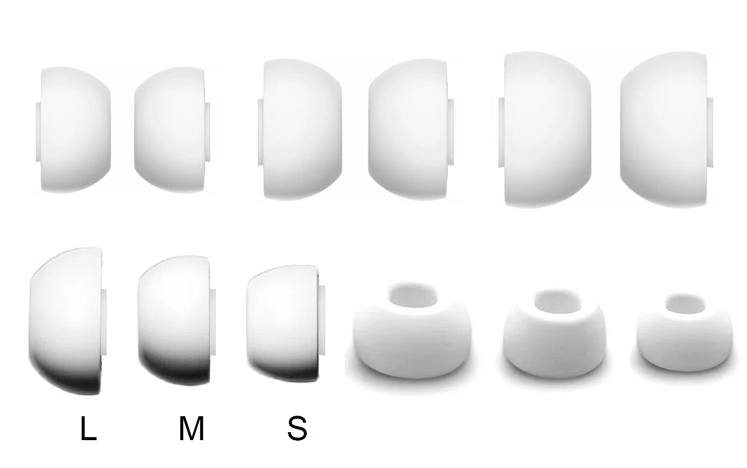 Амбушюры для наушников (3 пары, L, M, S)